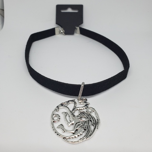 Game Of Thrones Targaryen Sigil Velvet Choker - Picture 3 of 6